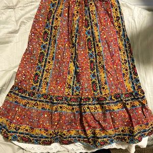Vintage printed folk skirt